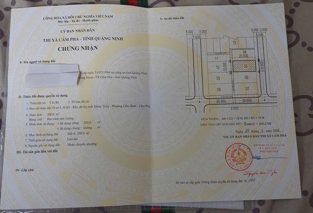 Đất nền Cẩm Bình, Cẩm Phả 200m² giá 4 tỷ - Đầu tư sinh lời ngay!