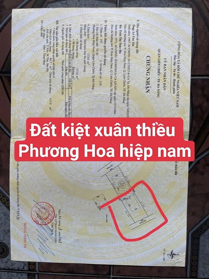 Đất nền Hòa Hiệp Nam, Liên Chiểu 77m² giá 2 tỷ - Đầu tư sinh lời tại Đà Nẵng!