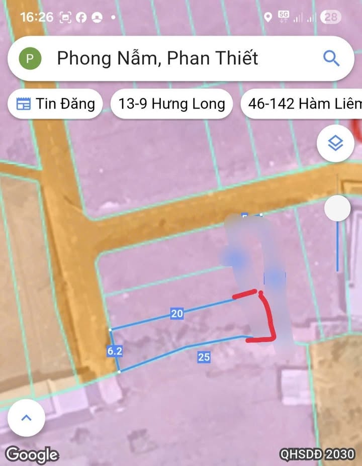 Đất ở đô thị Phong Nẫm, Phan Thiết 110m² giá 700 triệu - Đường nhựa ô tô vào tận nơi!