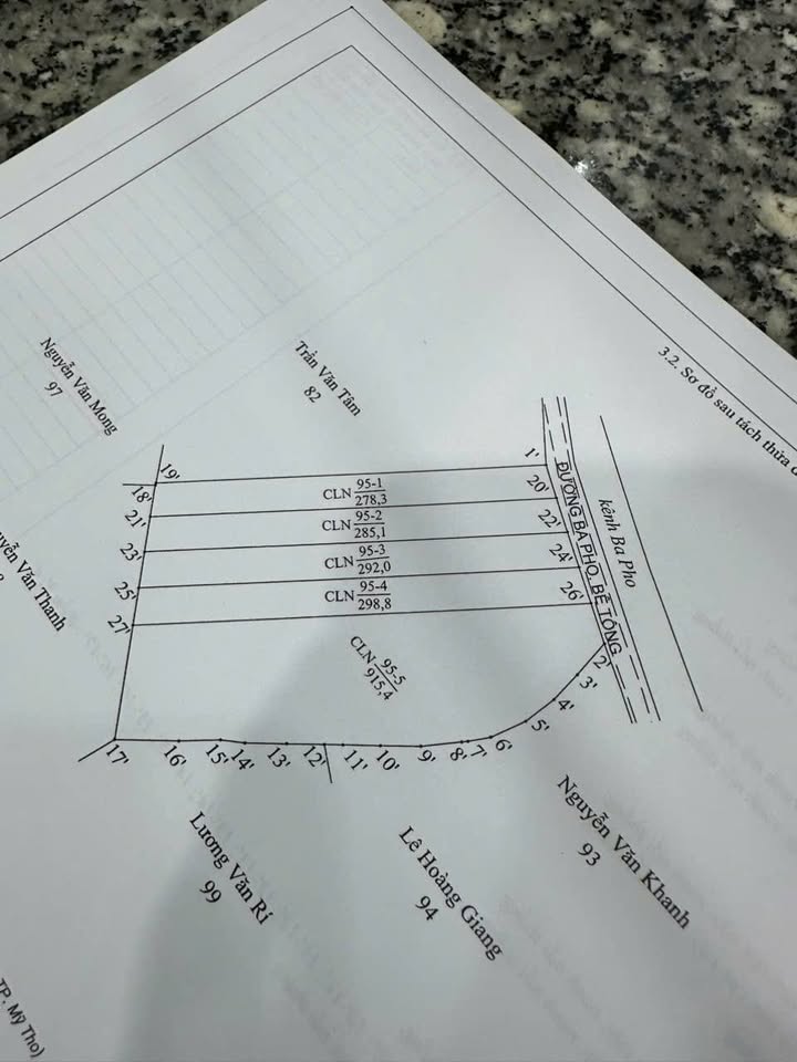 Đất nền đẹp tại phường Trung An, Mỹ Tho - 270m² chỉ 900 triệu - Cơ hội đầu tư sinh lời!