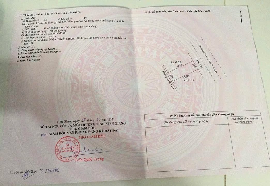 Đất nền Chế Lan Viên, An Hoà, Rạch Giá - 98.6m² chỉ 1.78 tỷ - Sổ đỏ chính chủ!