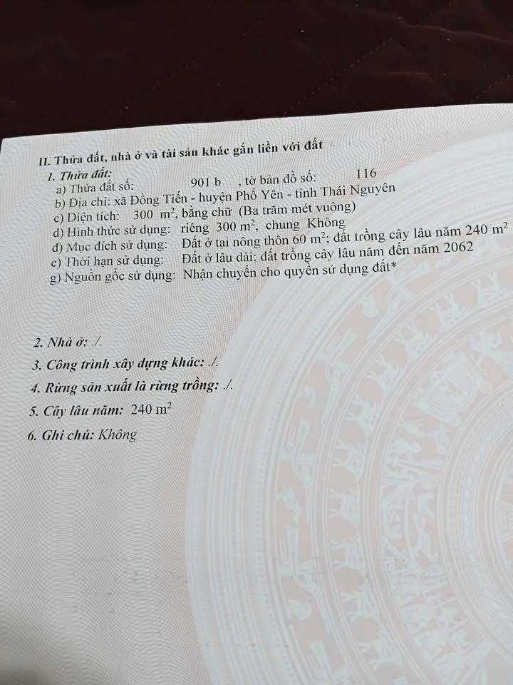 Đất nền Phổ Yên Thái Nguyên 518m² giá 1 tỷ - Đất 2 mặt tiền, vị trí trung tâm!
