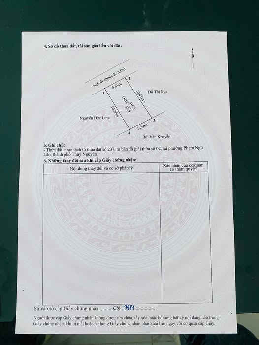 Đất nền chính chủ tại Ngũ Lão, 52m² giá đầu tư - Cơ hội không thể bỏ lỡ!