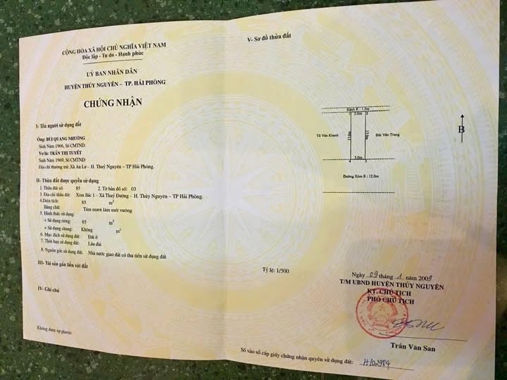 Đất nền khu phân lô Đồng Dộc Thủy Đường 85m² giá 4 tỷ - Kinh doanh thuận lợi!