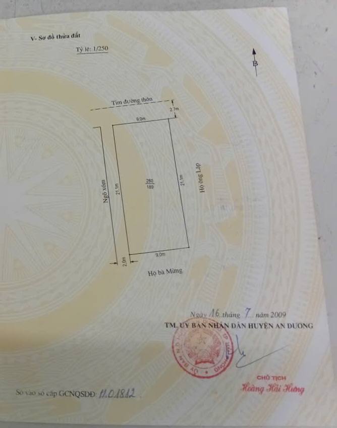 Đất lô góc 2 mặt tiền tại Lương Quán, An Dương 189m² giá 6.237 tỷ - Đầu tư sinh lời tuyệt vời!