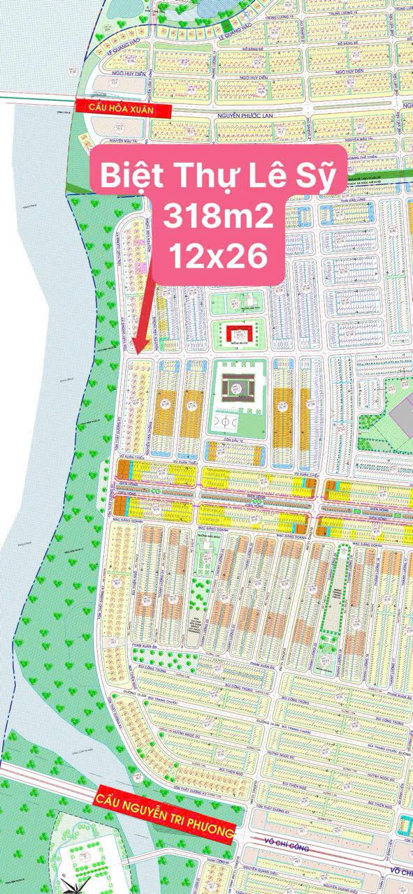 Biệt thự đường Lê Sỹ, Cẩm Lệ, Đà Nẵng 318m² giá 23.9 tỷ - Pháp lý rõ ràng!