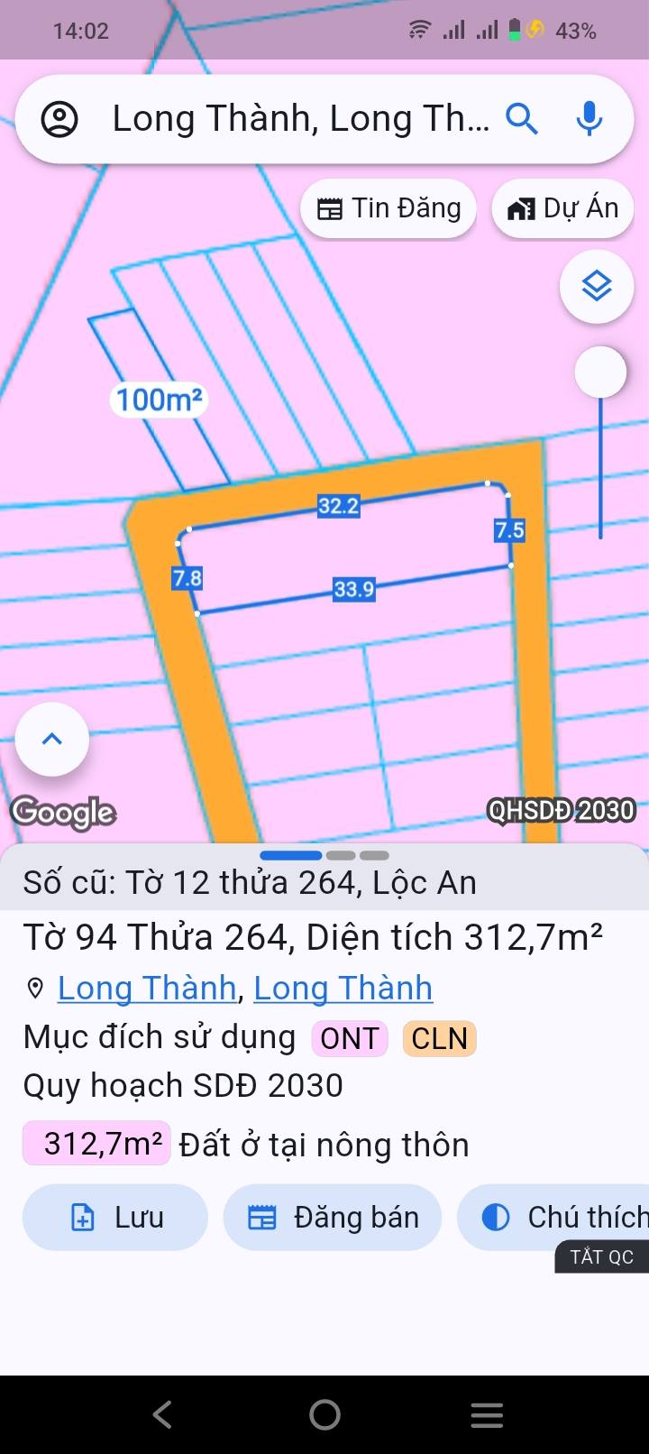 Đất nền Lộc An, Long Thành 312m² - Đầu tư sinh lời cao!