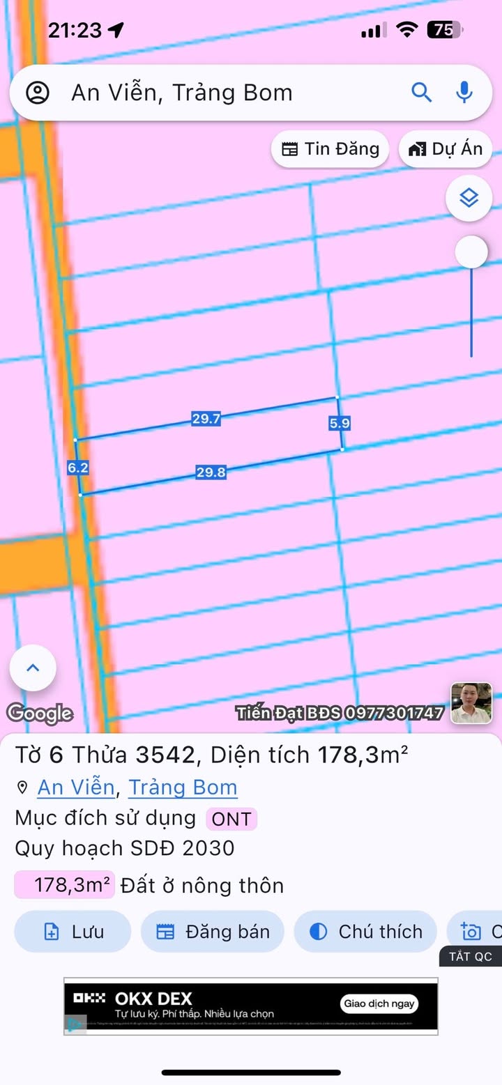 Đất nền An Viễn Trảng Bom 174m² giá 1.3 tỷ - Sổ đỏ chính chủ, vị trí đắc địa!