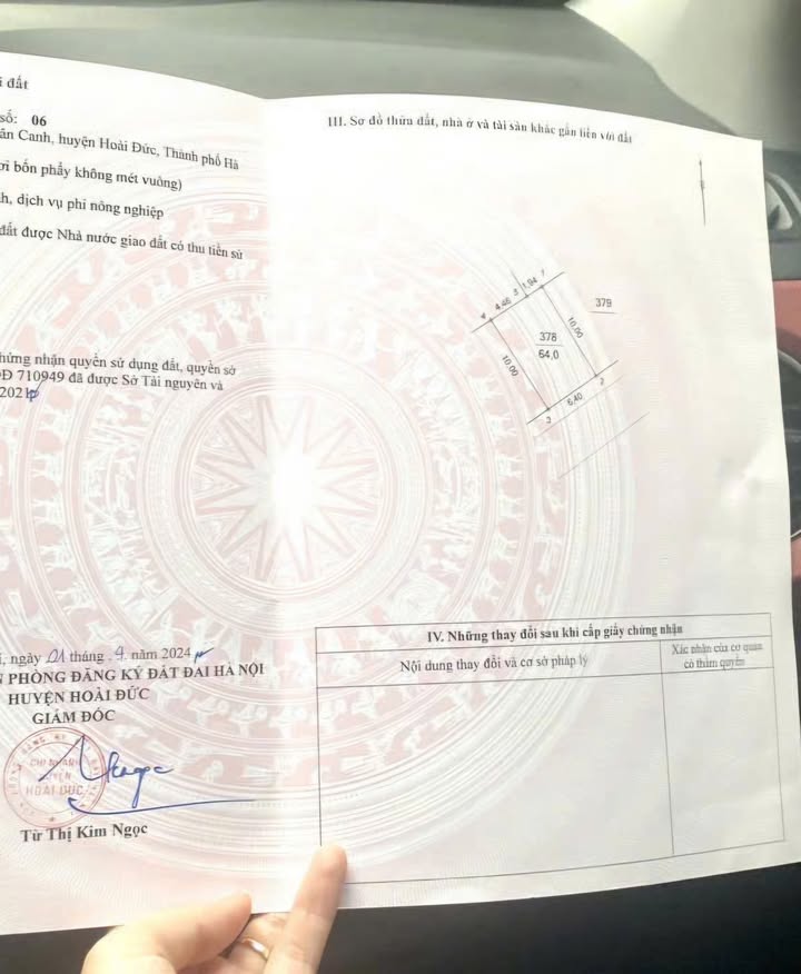 Đất dịch vụ 64m² Vân Canh, Hoài Đức giá thỏa thuận - Đầu tư hấp dẫn!