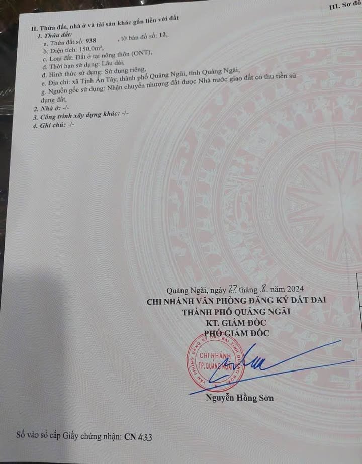 Đất Tịnh Ấn Tây 150m² giá 2 tỷ - Chính chủ, ô tô vào tận nơi!