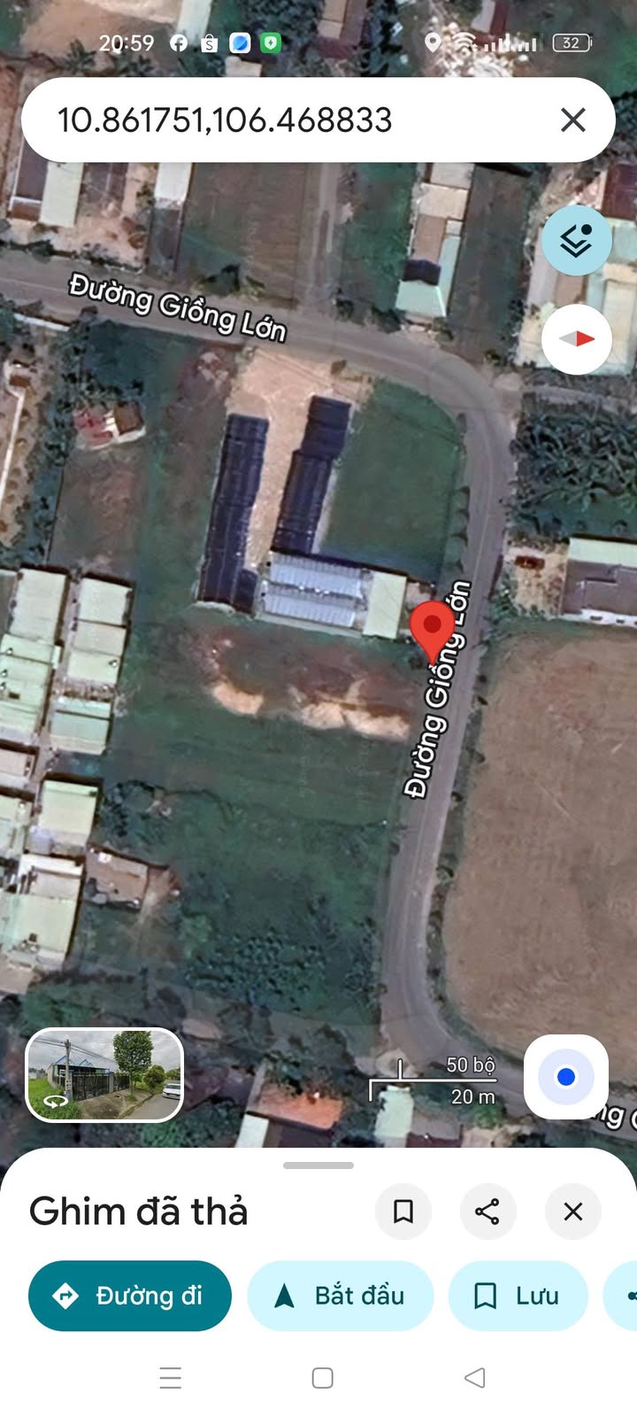 Đất thổ cư 289m² tại ấp Giồng Lớn, Đức Hòa - Giá 3.3 tỷ có thương lượng!