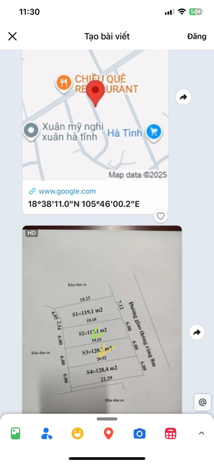 Đất thổ cư Xuân Mỹ Nghi Xuân 120.3m² giá 1 tỷ - Đầu tư sinh lời ngay!