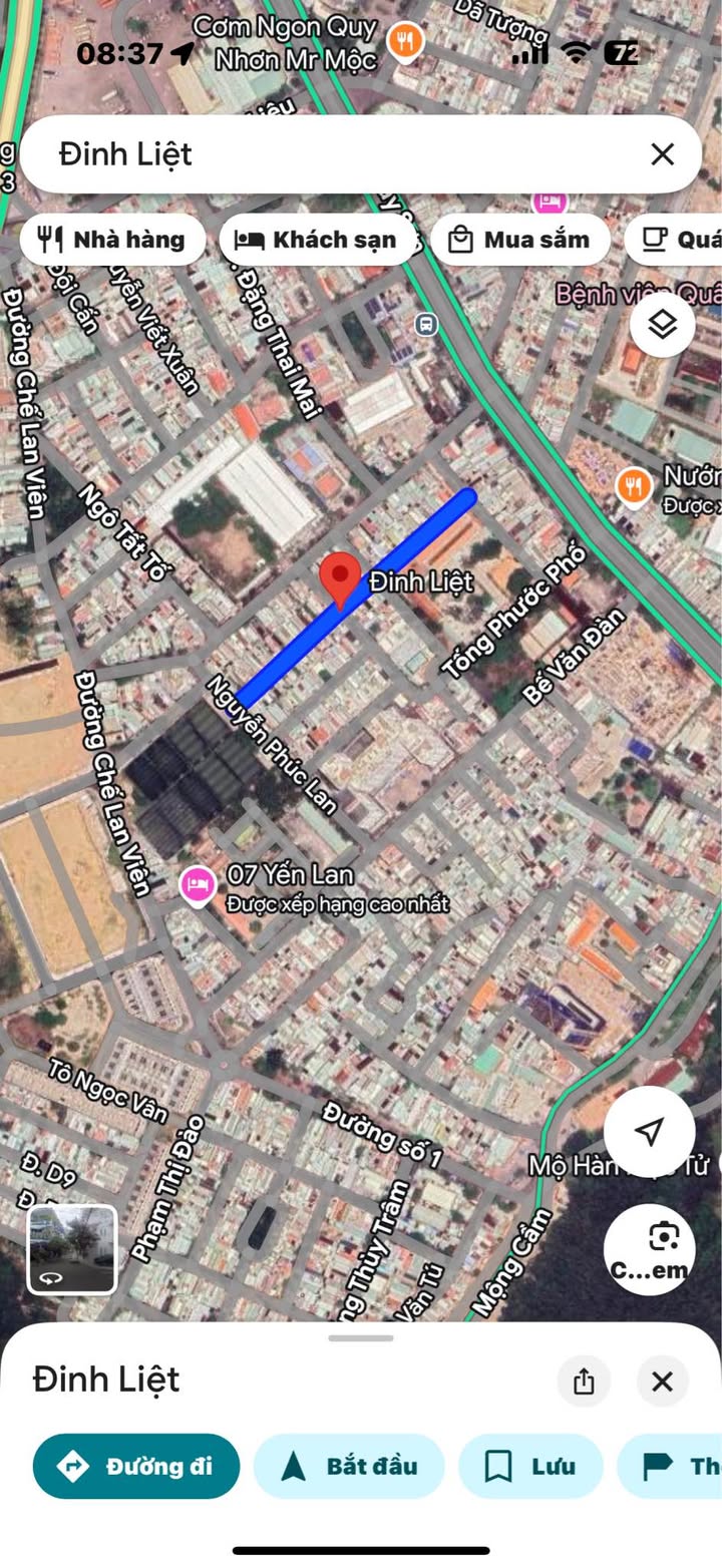 Bán lô đất mặt tiền Đinh Liệt - Quy Nhơn 75m² giá 3.9 tỷ - Cơ hội đầu tư tuyệt vời!