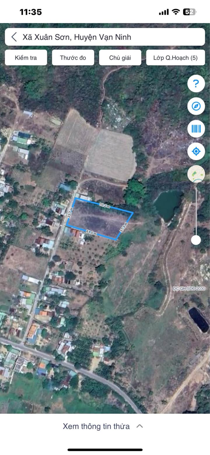 Đất nền Vạn Hưng Khánh Hòa 2263m² giá 2.263 tỷ - Đầu tư sinh lời