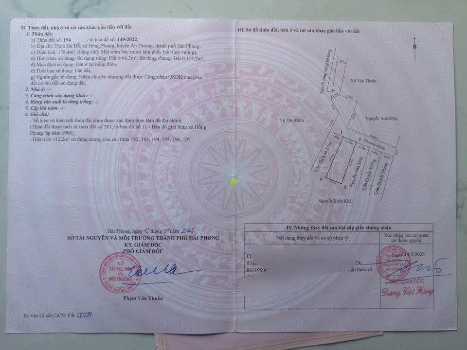 Đất nền An Phong Hải Phòng 66m² giá 1.3 tỷ - Vị trí đắc địa sát chợ