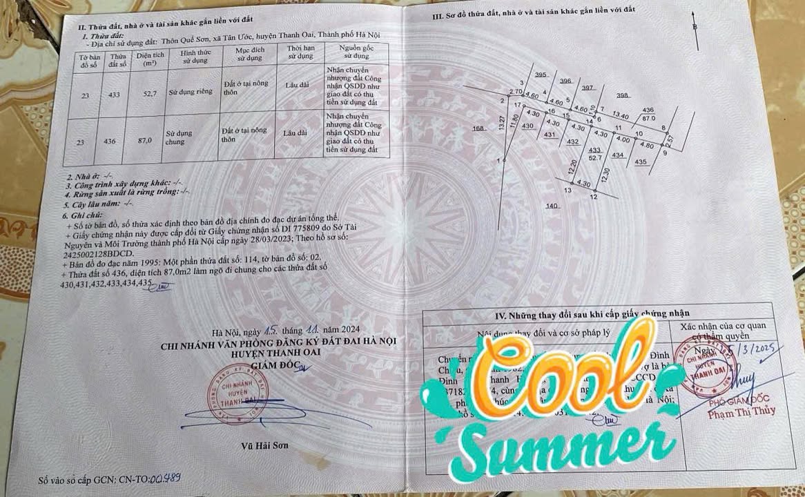 Nhà riêng 52.7m² tại Thôn Quế Sơn, Thanh Oai - Sổ đỏ chính chủ, giá chỉ 3 tỷ!