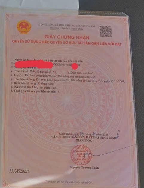 Đất nền chính chủ Gia Lâm, Nho Quan 98m² - Đầu tư sinh lời ngay!