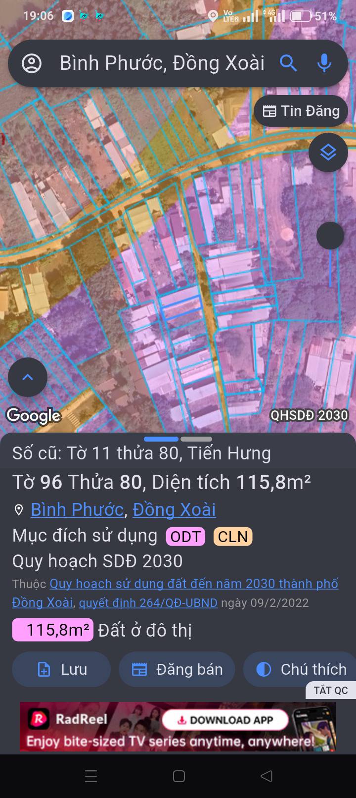 Đất nền Tiến Hưng Đồng Xoài 114m² giá 600 triệu - Phù hợp xây nhà ngay!