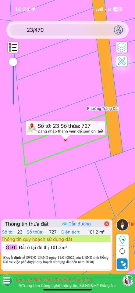 Đất nền Trảng Dài Biên Hòa 100m² giá 2.45 tỷ - Sổ hồng chính chủ, xây dựng tự do!