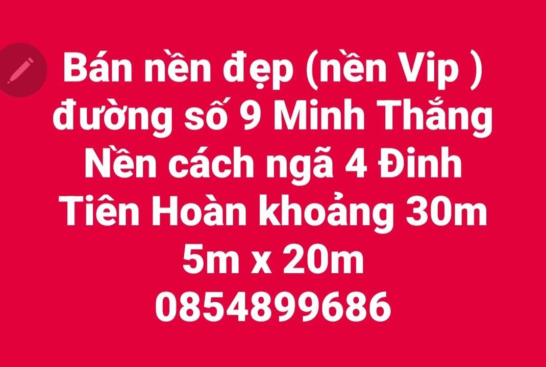 Đất nền đường số 9, phường 9, Cà Mau 100m² giá 1 tỷ - Đầu tư sinh lời ngay!