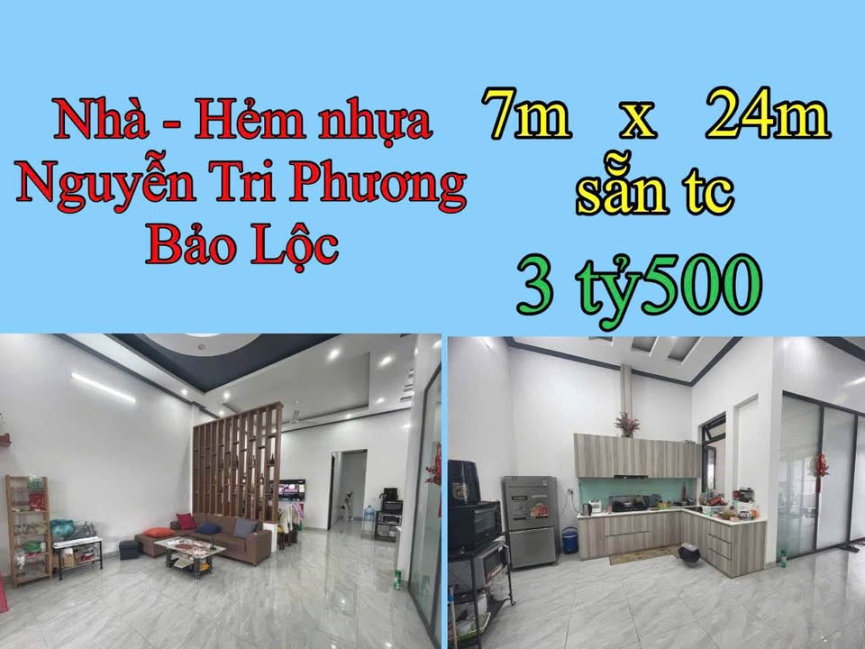 Nhà hẻm nhựa Nguyễn Tri Phương Bảo Lộc 168m² giá 3.5 tỷ - Thiết kế hiện đại, sẵn sàng ở ngay!