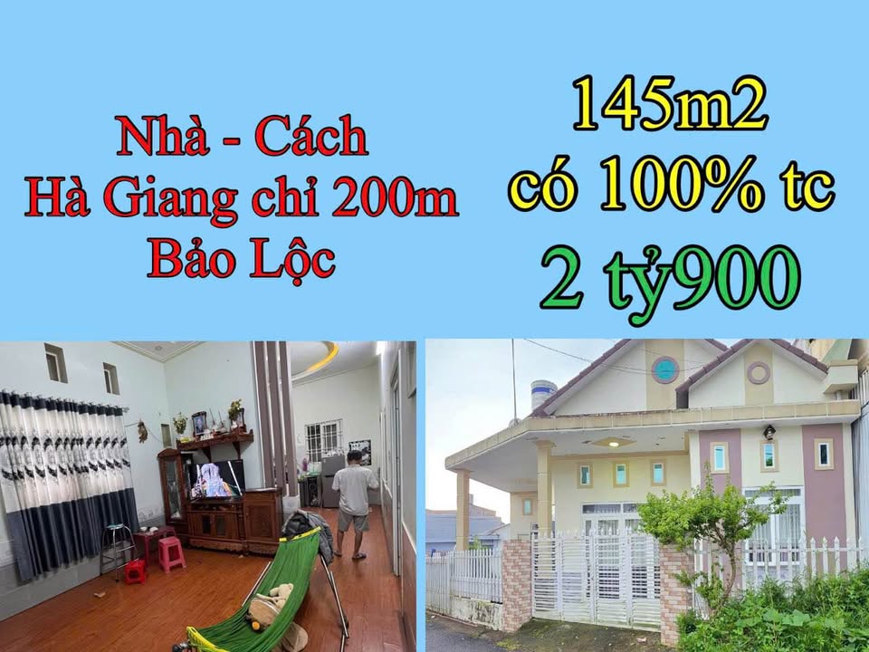 Nhà đẹp Trần Phú Bảo Lộc 145m² giá 2.9 tỷ - Rất gần chợ Hà Giang!