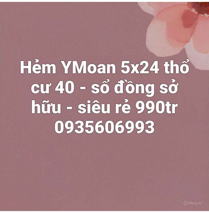 Đất nền chính chủ Y Moan, BMT 120m² giá 990 triệu - Cơ hội đầu tư tuyệt vời!
