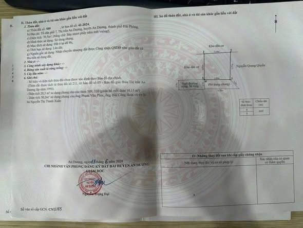 Đất nền 50m² tại thị trấn An Dương - Giá chỉ 1.5 tỷ, ô tô vào tận cửa!