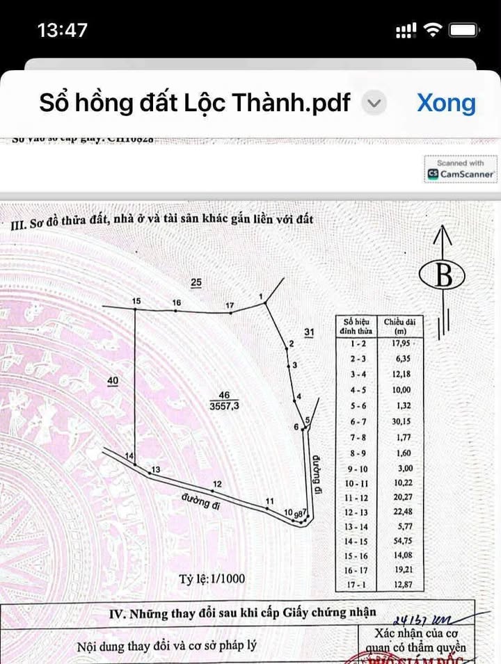 Đất nền Lộc Thành Bảo Lâm 3557m² giá 800 triệu - Cơ hội đầu tư hấp dẫn!