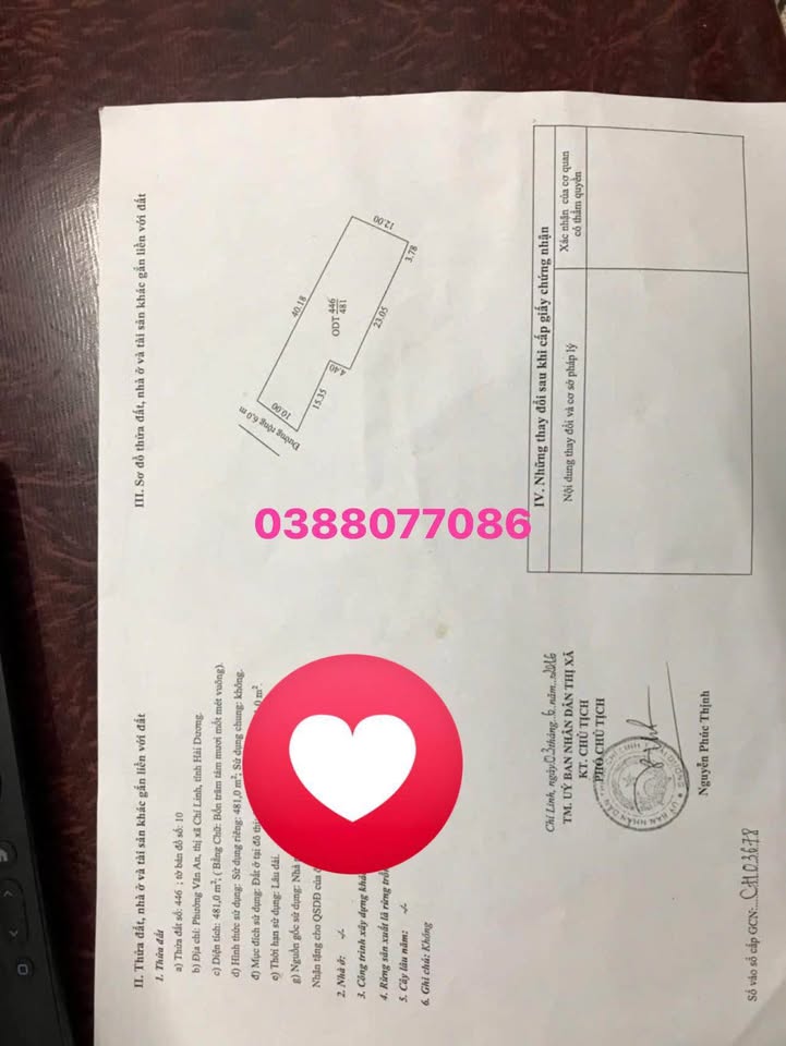 Đất nền Văn An, Chí Linh 481m² - Đầu tư sinh lời cao