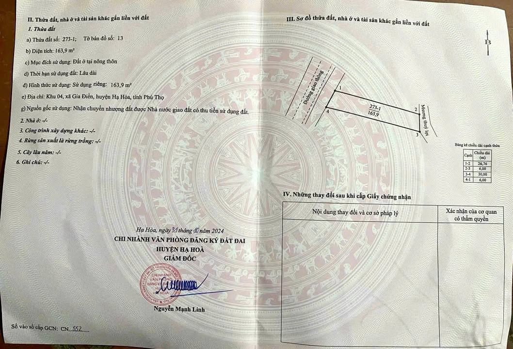 Đất nền chính chủ tại xã Gia Điền, huyện Hạ Hòa, Phú Thọ - Giá chỉ 600 triệu!