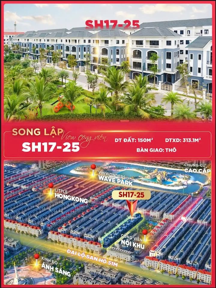 Townhouse Văn Giang 150m² giá 28.31 tỷ - Đối diện công viên VinWonders!