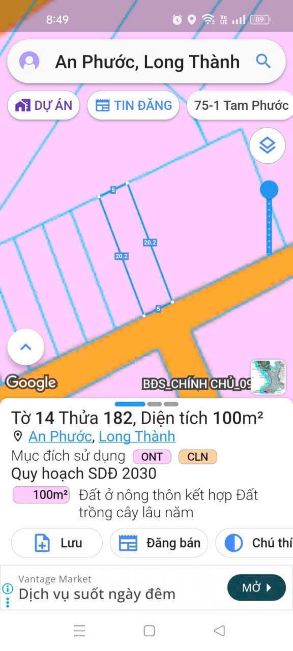 Đất thổ cư An Phước, Long Thành 100m² chỉ 1.1 tỷ - Cơ hội đầu tư tốt!