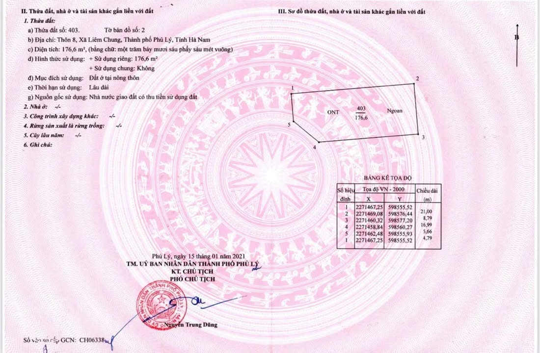 Đất nền thôn 8 Liêm Chính, Phủ Lý 176m² giá 8.48 tỷ - Lô góc đẹp, kinh doanh tiềm năng!