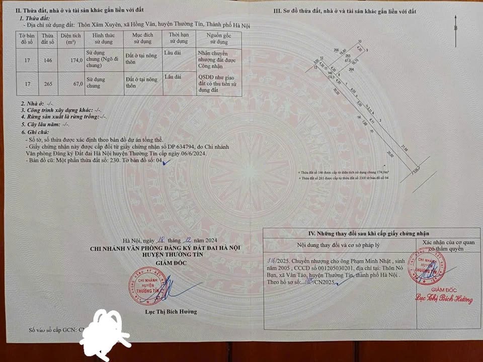 Đất Hồng Vân, Thường Tín 67m² giá 4.669 tỷ - Ô tô vào thoải mái!