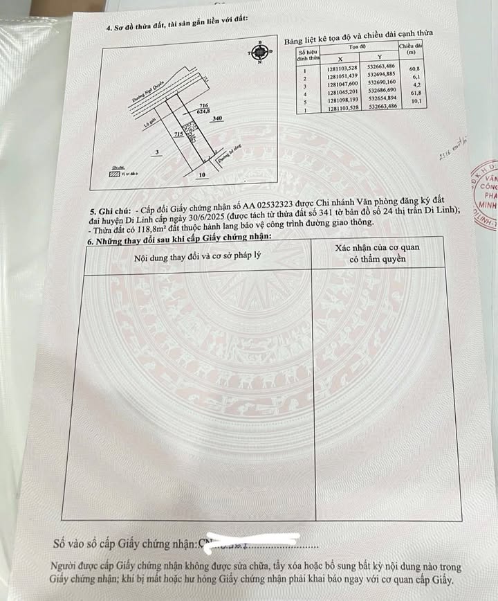 Lô đất đẹp Di Linh 600m² giá 3.9 tỷ - Chính chủ bán gấp!