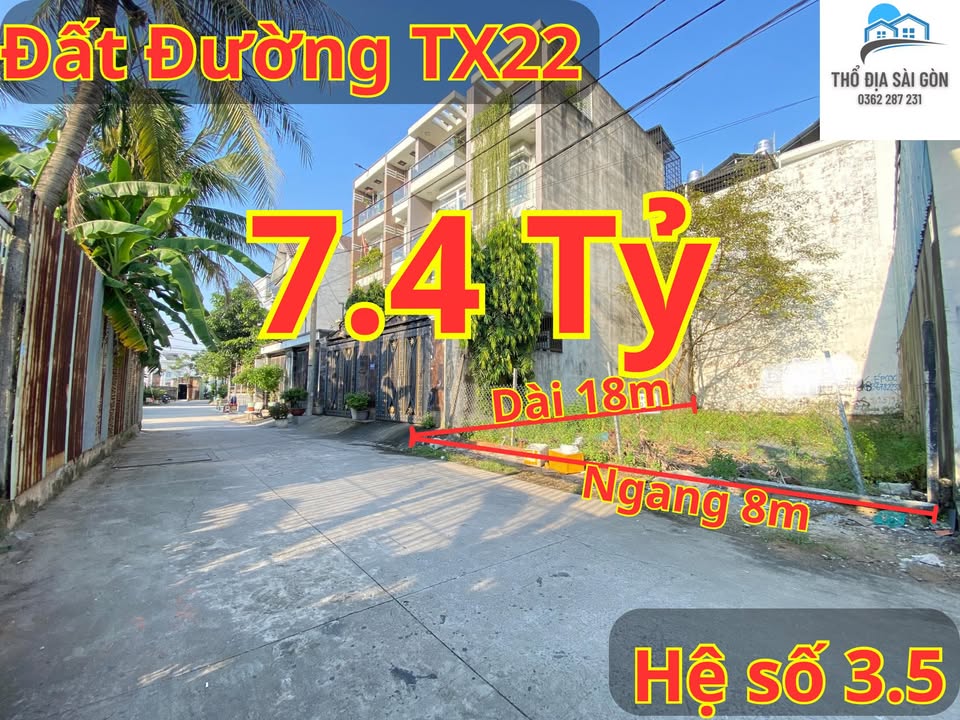 Đất xây biệt thự Thạnh Xuân 141m² giá 7.4 tỷ - Cơ hội đầu tư hấp dẫn!