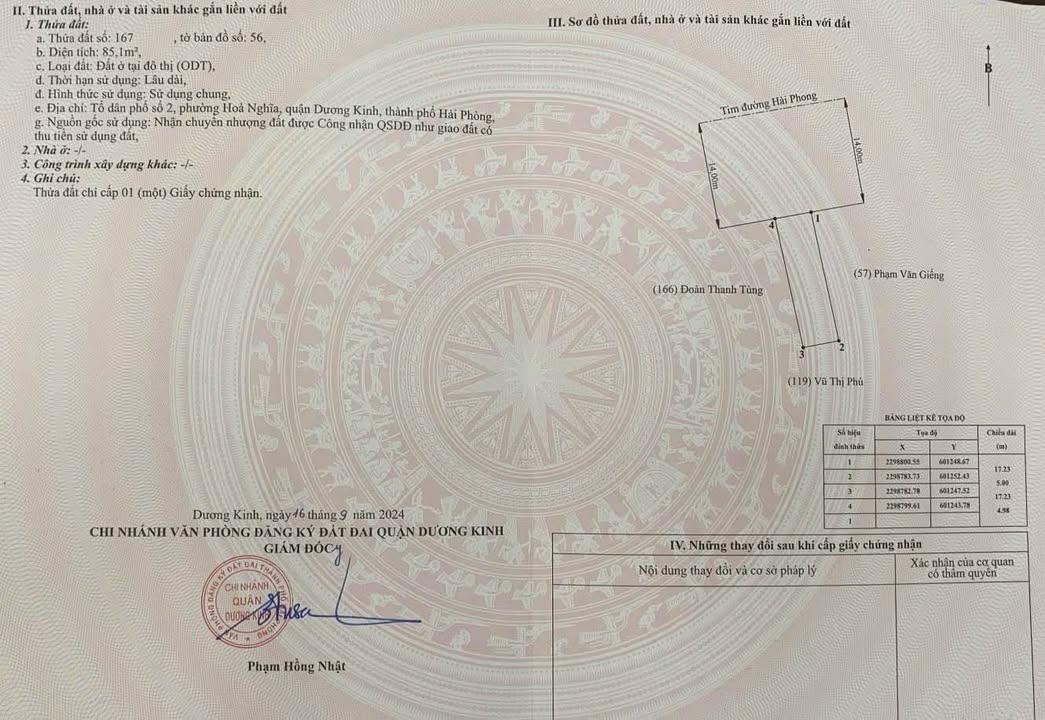 FrontHouse đường Hải Phong, Dương Kinh, 171m² chỉ 40 triệu/m² - Kinh doanh sinh lời ngay!