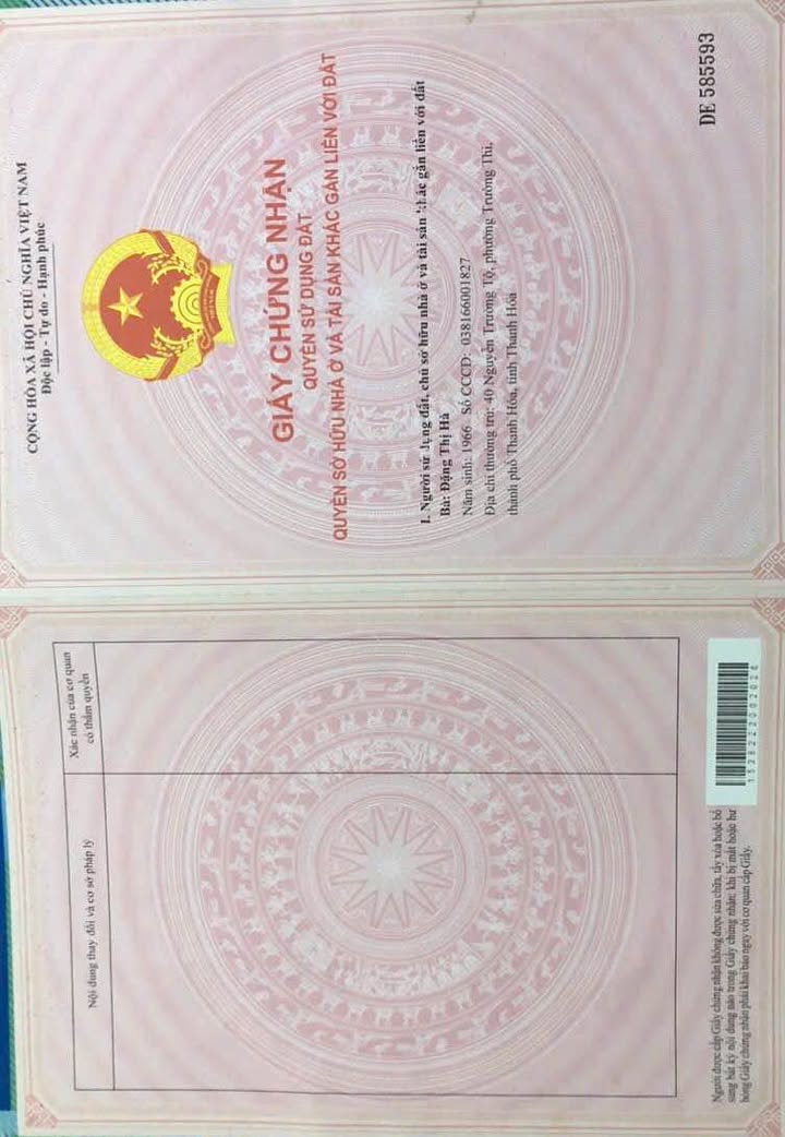 Đất thổ cư xã Biện Thượng, huyện Vĩnh Lộc, 232m² giá 1.75 tỷ - Cần bán gấp!