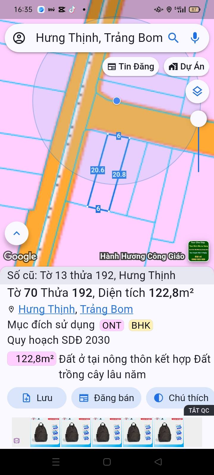 Đất nền Hưng Thịnh, Trảng Bom 125m² giá 1.499 tỷ - Sổ đỏ chính chủ, thương lượng!