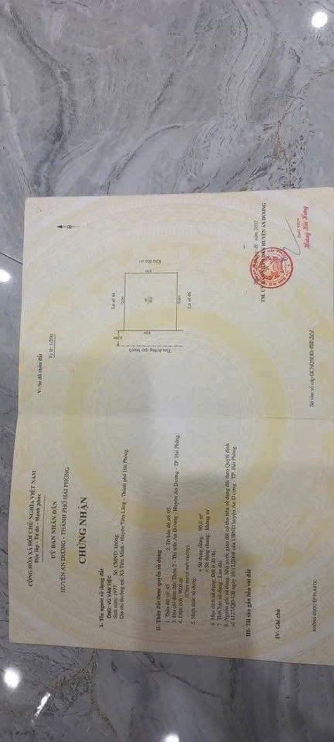 Đất nền đẹp tại Chung cư Tổ 7, An Dương, Hải Phòng 90m² - Giá chỉ 3 tỷ!