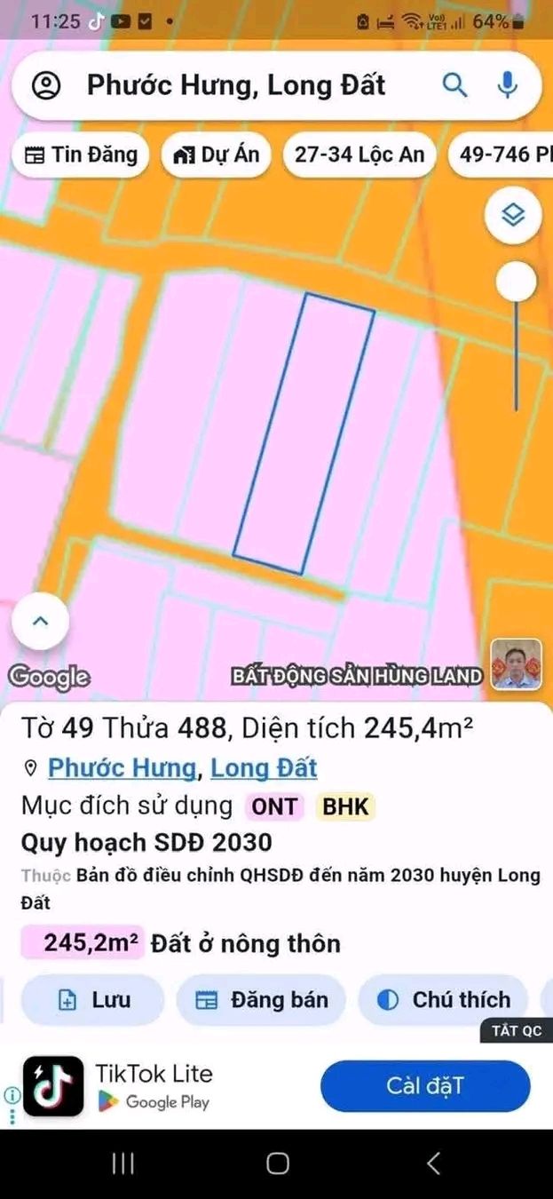 Đất Phước Hưng, Long Điền 248m² giá 2.7 tỷ - Đầu tư sinh lời ngay!