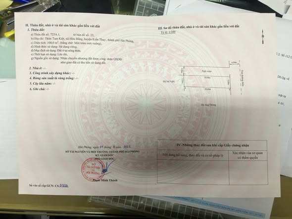 Đất lô góc 100m² xã Hữu Bằng, huyện Kiến Thụy giá chỉ 2 tỷ - Đầu tư sinh lời ngay!