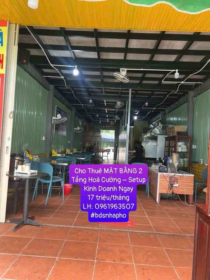 Cho thuê mặt bằng Hòa Cường Đà Nẵng 90m² giá 17 triệu - Không gian thoáng đãng, dễ setup!