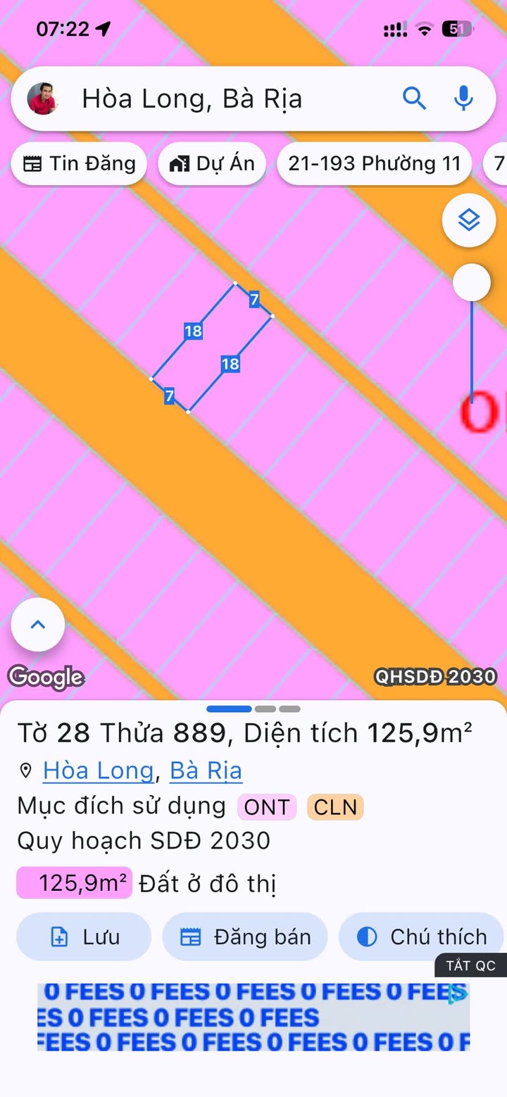 Đất nền Hòa Long, Bà Rịa 125,9m² chỉ 1,3 tỷ - Đầu tư sinh lời ngay!