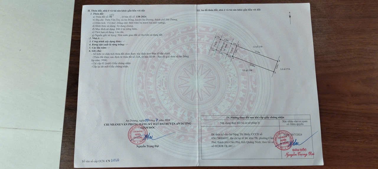 Đất nền Chung Cư Bến Thóc Hải Phòng 132m² giá 3.168 tỷ - Sổ hồng chính chủ!