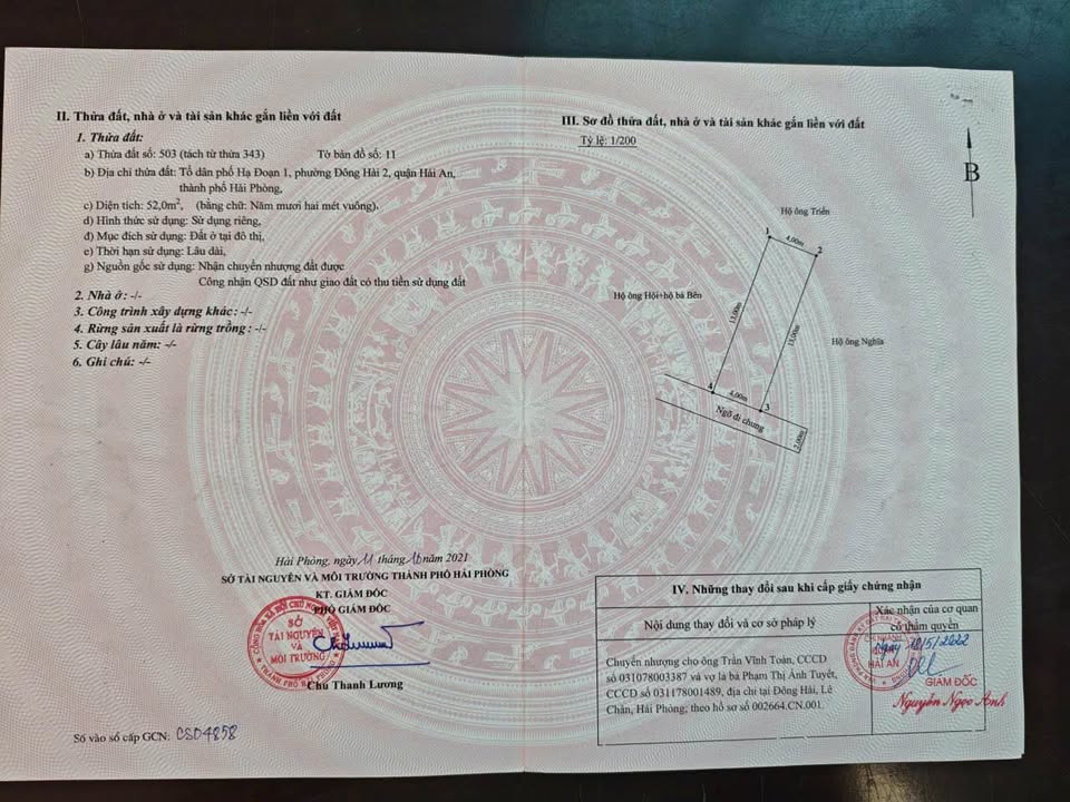 Đất nền Hạ Đoạn 1, Đông Hải 2 52m² giá 1.58 tỷ - Tiềm năng phát triển vượt bậc!