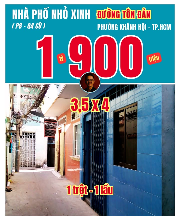 Nhà hẻm ba gác đường Tôn Đản, Q4 28m² giá 1.9 tỷ - Đầu tư sinh lời ngay!