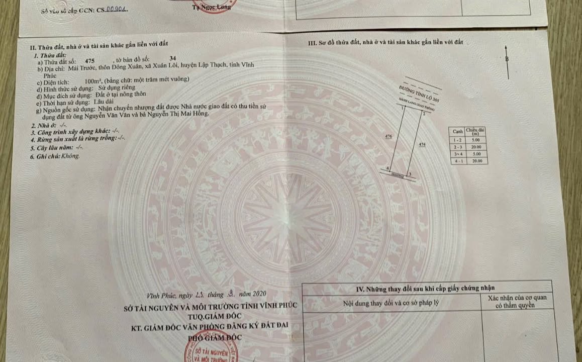 Đất nền Yên Lạc 100m² giá 1.7 tỷ - Kinh doanh tiềm năng ngay trục tỉnh lộ 305!