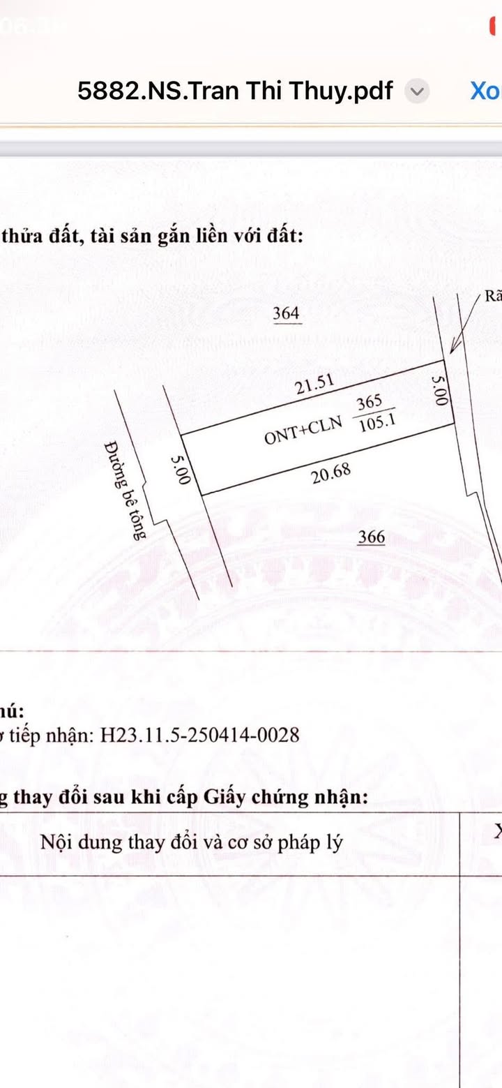 Đất nền Thanh Quang 105m² giá 1.8 tỷ - Vị trí đắc địa gần chợ Rồng